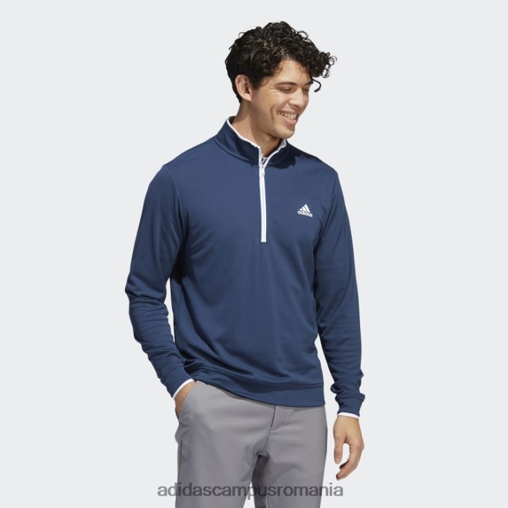 adidas campus romania hanorac cu fermoar sfert bleumarin adidas bărbați bleumarin/alb J266N213146
