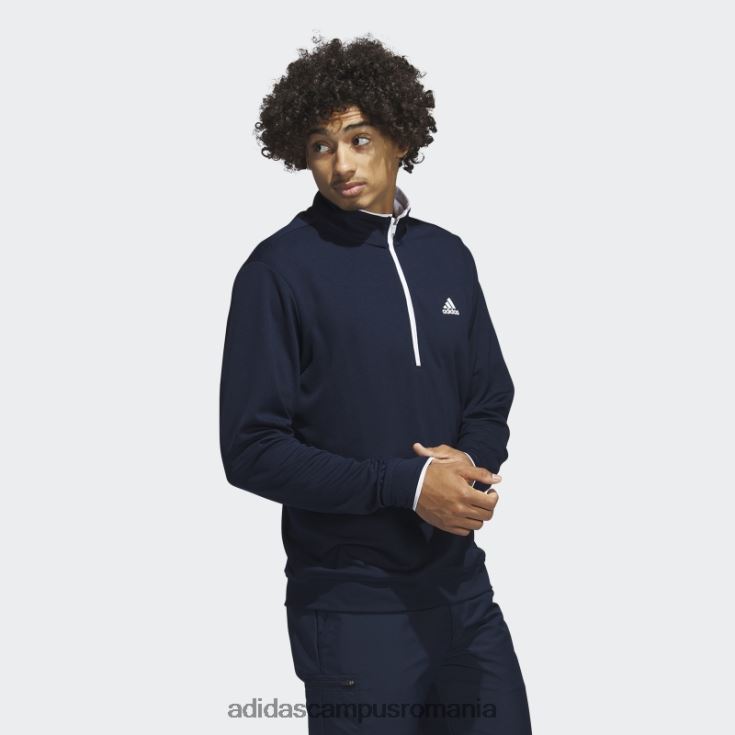 adidas campus romania hanorac cu fermoar sfert bleumarin bărbați bleumarin/alb J266N213153