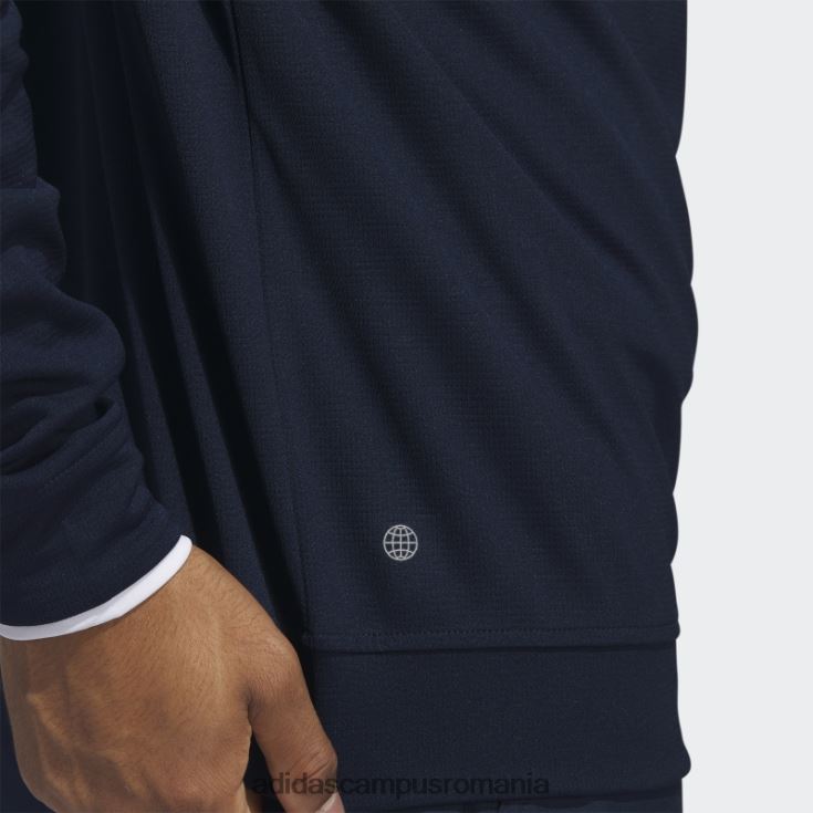 adidas campus romania hanorac cu fermoar sfert bleumarin bărbați bleumarin/alb J266N213153