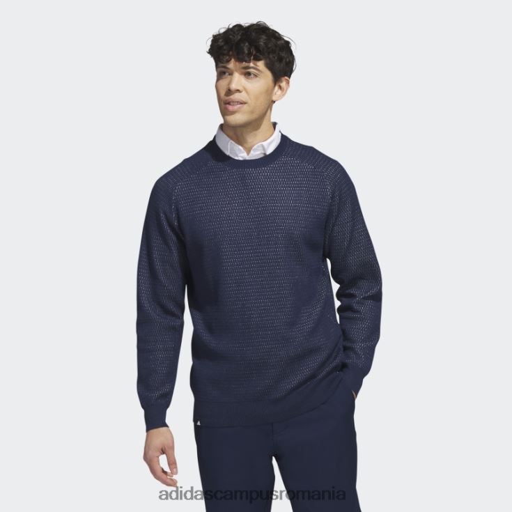 adidas campus romania hanorac golf ultimate365 tour cu tricot plat, bleumarin bărbați bleumarin/alb J266N26007
