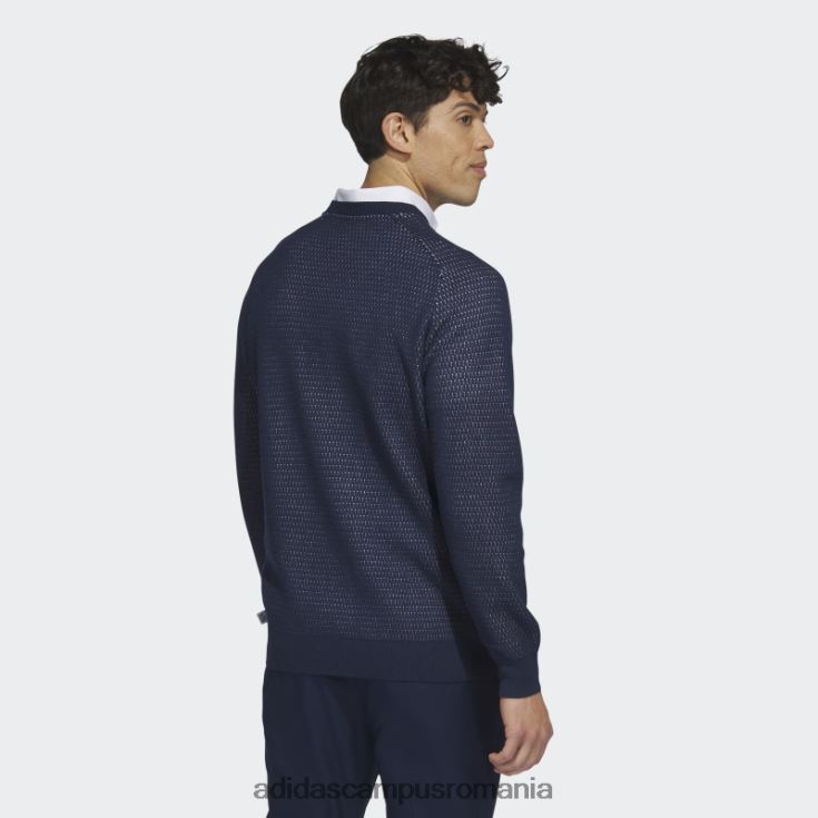 adidas campus romania hanorac golf ultimate365 tour cu tricot plat, bleumarin bărbați bleumarin/alb J266N26007