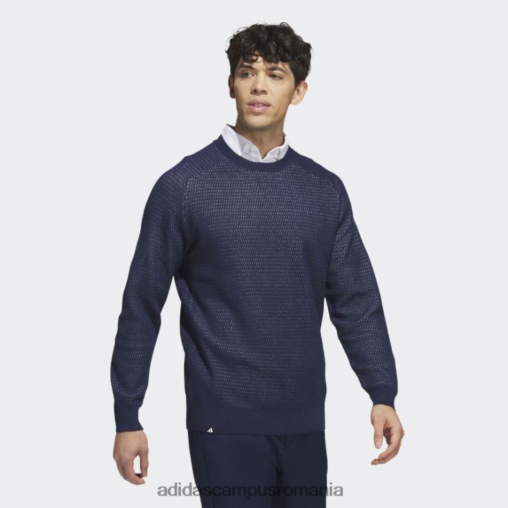 adidas campus romania hanorac golf ultimate365 tour cu tricot plat, bleumarin bărbați bleumarin/alb J266N26007