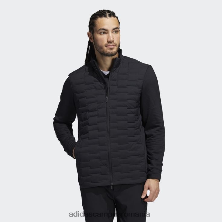 adidas campus romania jachetă neagră căptușită cu fermoar complet, conținut reciclat bărbați negru J266N214074