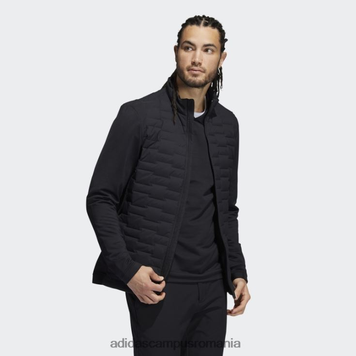 adidas campus romania jachetă neagră căptușită cu fermoar complet, conținut reciclat bărbați negru J266N214074
