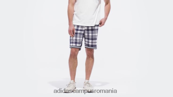 adidas campus romania pantaloni scurți adicross în carouri de 8,5 inci alb adidas bărbați alb J266N27362