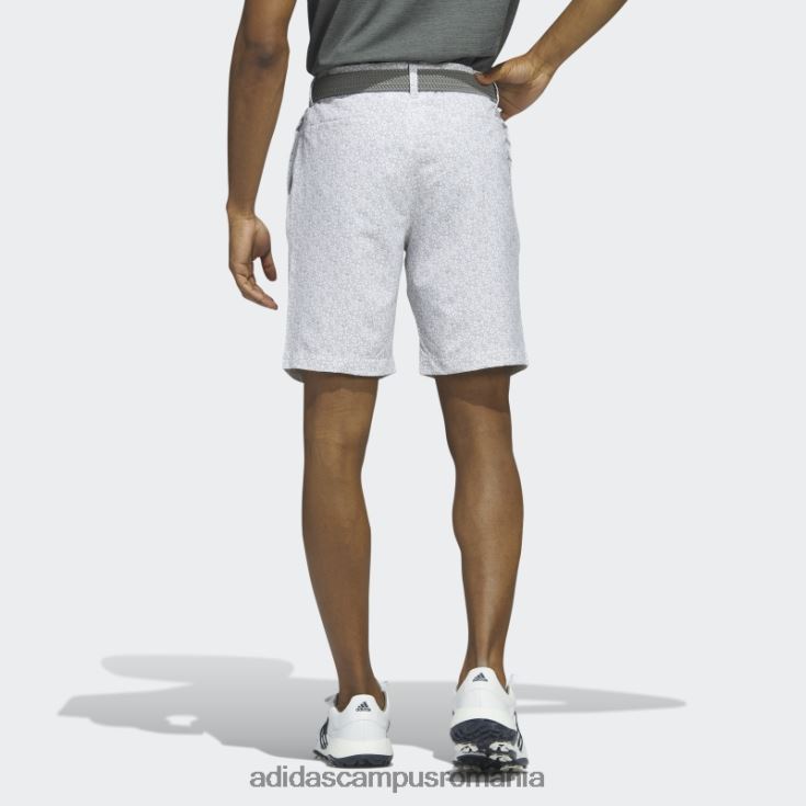 adidas campus romania pantaloni scurți de golf imprimați ultimate365 de nouă inci, albi bărbați alb/gri J266N26643