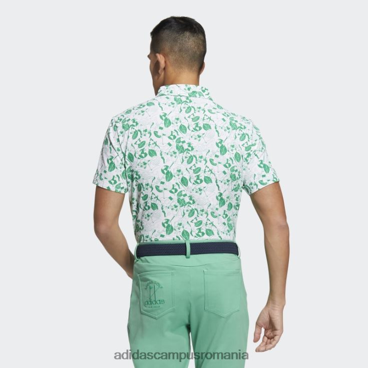 adidas campus romania play verde tricou polo grafic alb bărbați alb/verde J266N213976