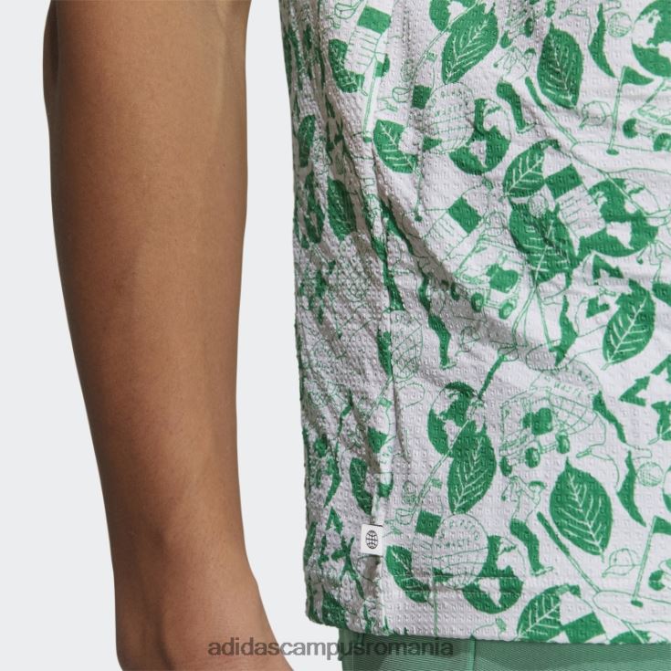adidas campus romania play verde tricou polo grafic alb bărbați alb/verde J266N213976