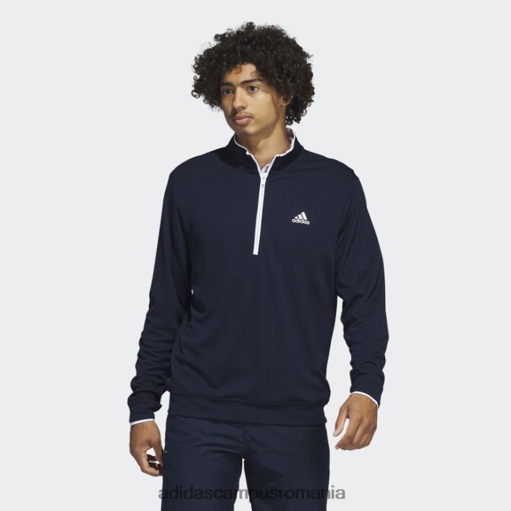 adidas campus romania pulover cu fermoar sfert bleumarin bărbați bleumarin/alb J266N21405