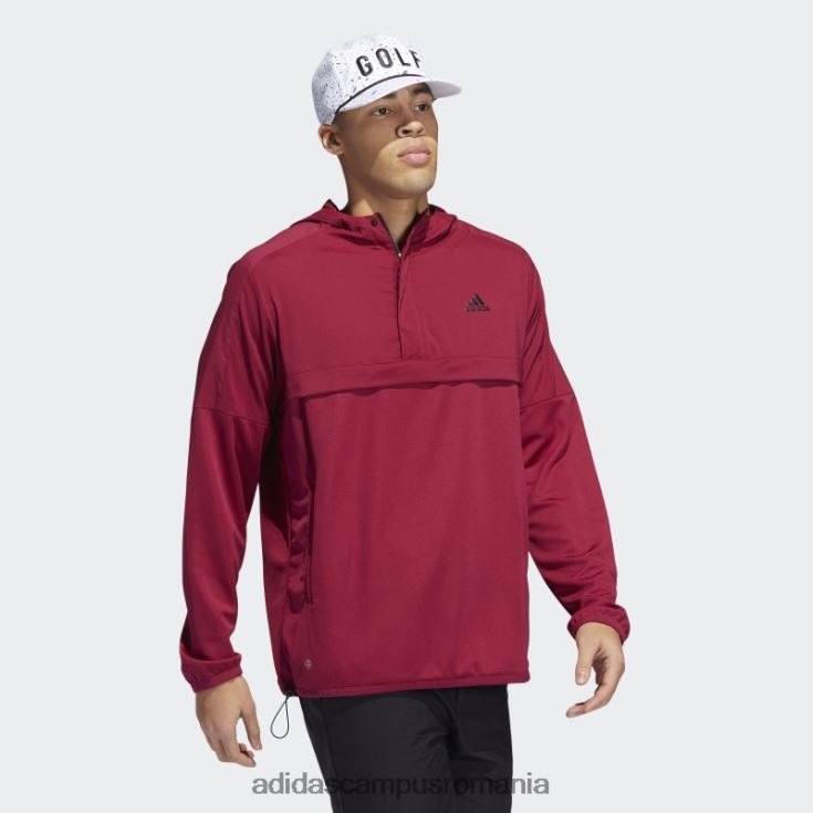 adidas campus romania pulover cu jumătate de fermoar anorac visiniu bărbați Burgundia J266N21643