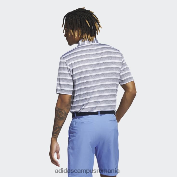adidas campus romania tricou polo adidas cu dungi gri bicolore bărbați gri/alb J266N26363