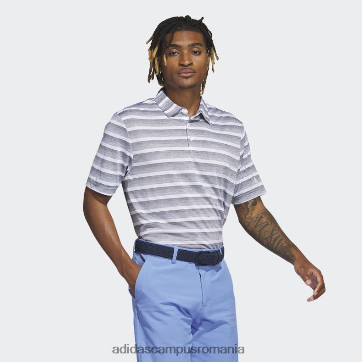 adidas campus romania tricou polo adidas cu dungi gri bicolore bărbați gri/alb J266N26363
