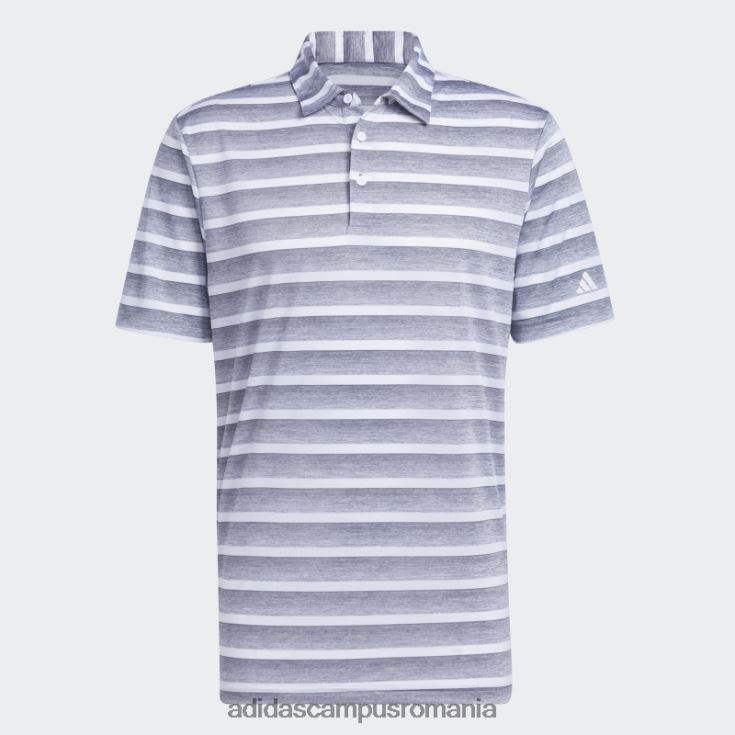adidas campus romania tricou polo adidas cu dungi gri bicolore bărbați gri/alb J266N26363