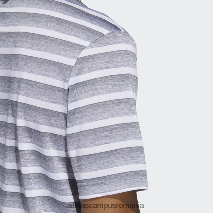 adidas campus romania tricou polo adidas cu dungi gri bicolore bărbați gri/alb J266N26363