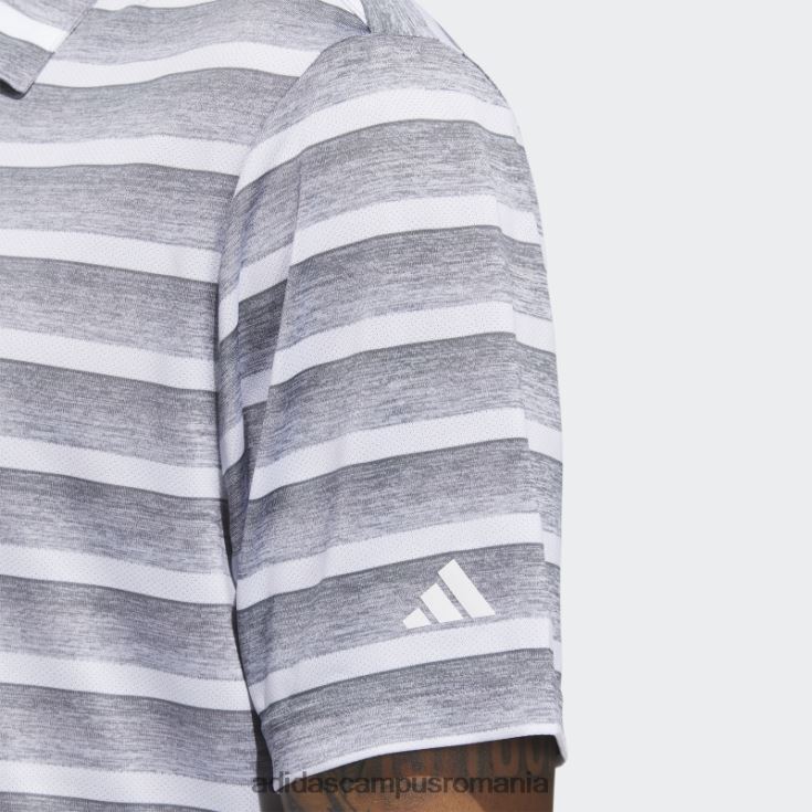 adidas campus romania tricou polo adidas cu dungi gri bicolore bărbați gri/alb J266N26363