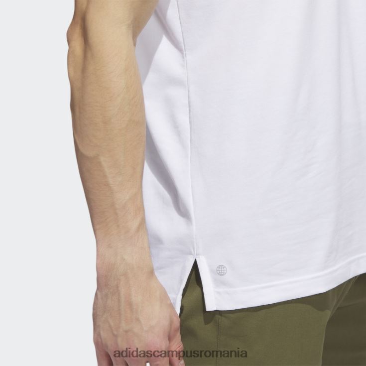 adidas campus romania tricou polo alb melange adidas bărbați melange alb J266N25904