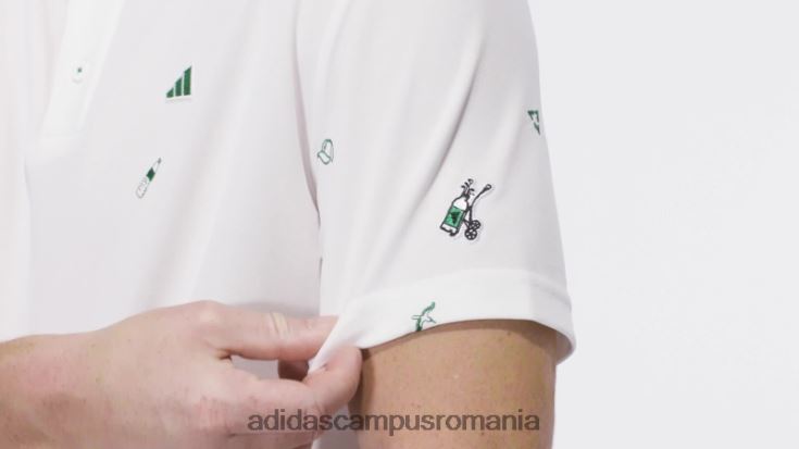 adidas campus romania tricou polo alb play verde monogram bărbați alb J266N213234