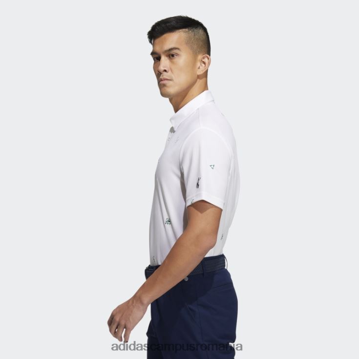 adidas campus romania tricou polo alb play verde monogram bărbați alb J266N213234