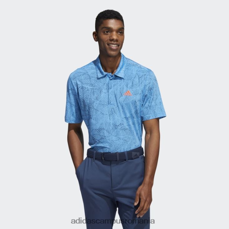 adidas campus romania tricou polo albastru cu imprimeu în mișcare bărbați albastru/marinier J266N21438