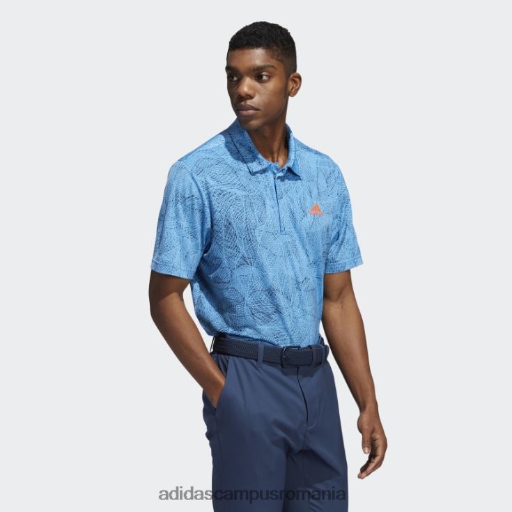 adidas campus romania tricou polo albastru cu imprimeu în mișcare bărbați albastru/marinier J266N21438