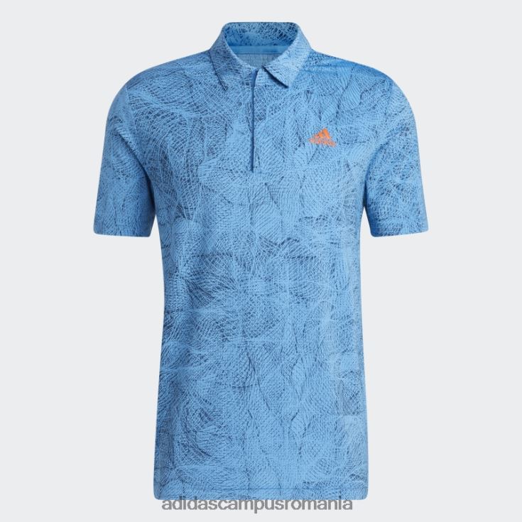 adidas campus romania tricou polo albastru cu imprimeu în mișcare bărbați albastru/marinier J266N21438
