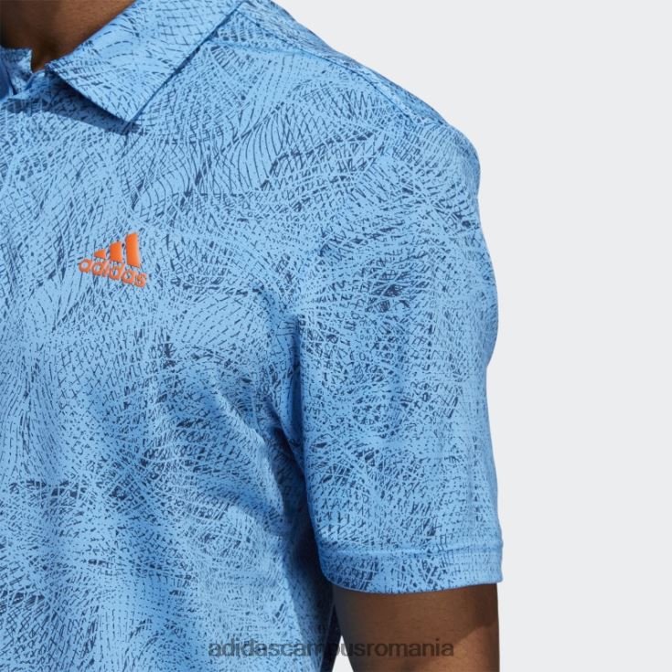 adidas campus romania tricou polo albastru cu imprimeu în mișcare bărbați albastru/marinier J266N21438