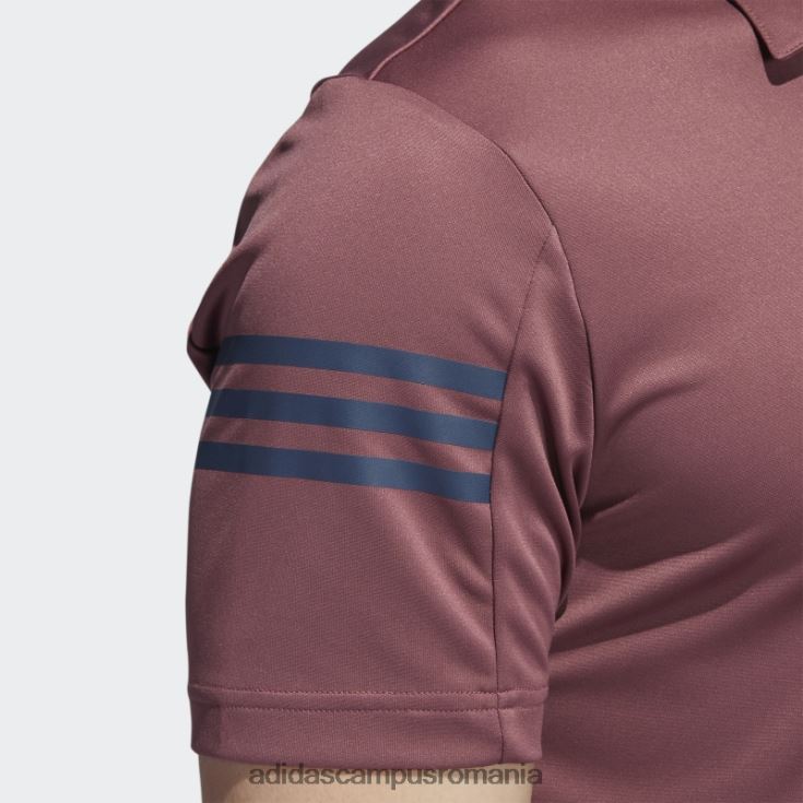 adidas campus romania tricou polo burgundy cu 3 dungi bărbați Burgundia J266N26581