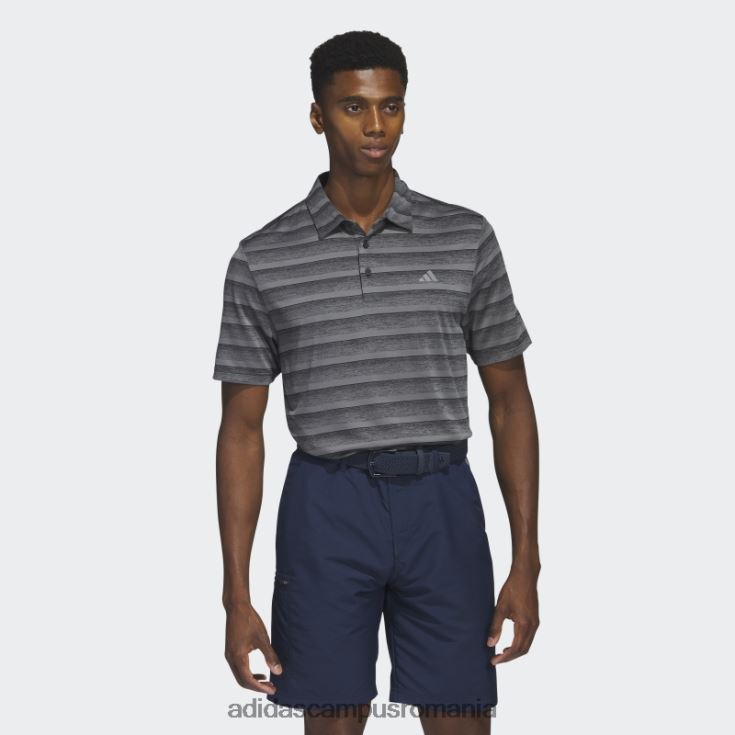 adidas campus romania tricou polo cu dungi gri bărbați gri inchis J266N213709