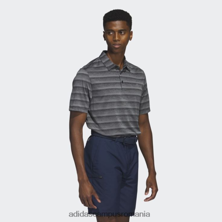 adidas campus romania tricou polo cu dungi gri bărbați gri inchis J266N213709