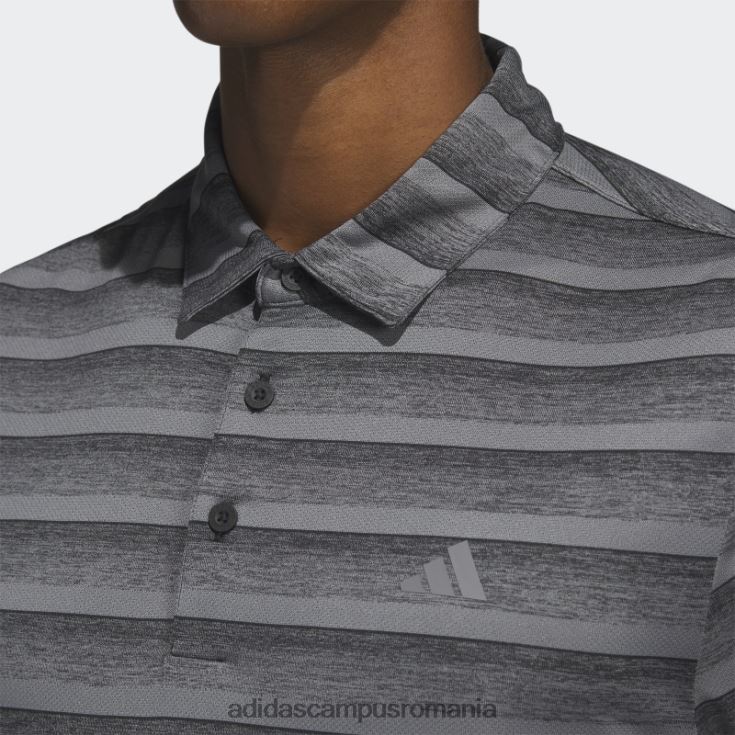 adidas campus romania tricou polo cu dungi gri bărbați gri inchis J266N213709