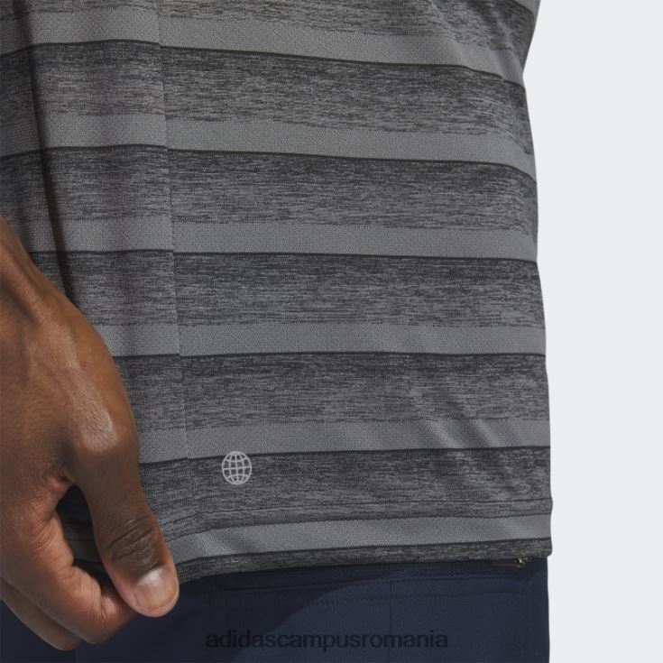 adidas campus romania tricou polo cu dungi gri bărbați gri inchis J266N213709