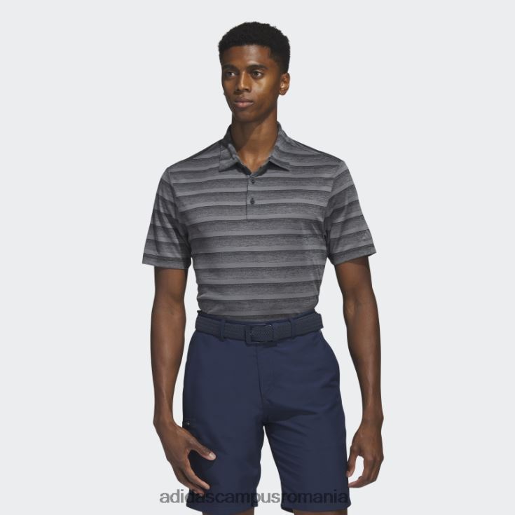 adidas campus romania tricou polo cu dungi gri fashion bărbați gri inchis J266N26239