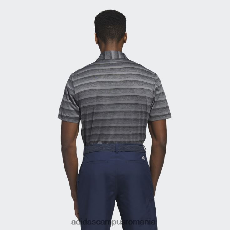 adidas campus romania tricou polo cu dungi gri fashion bărbați gri inchis J266N26239