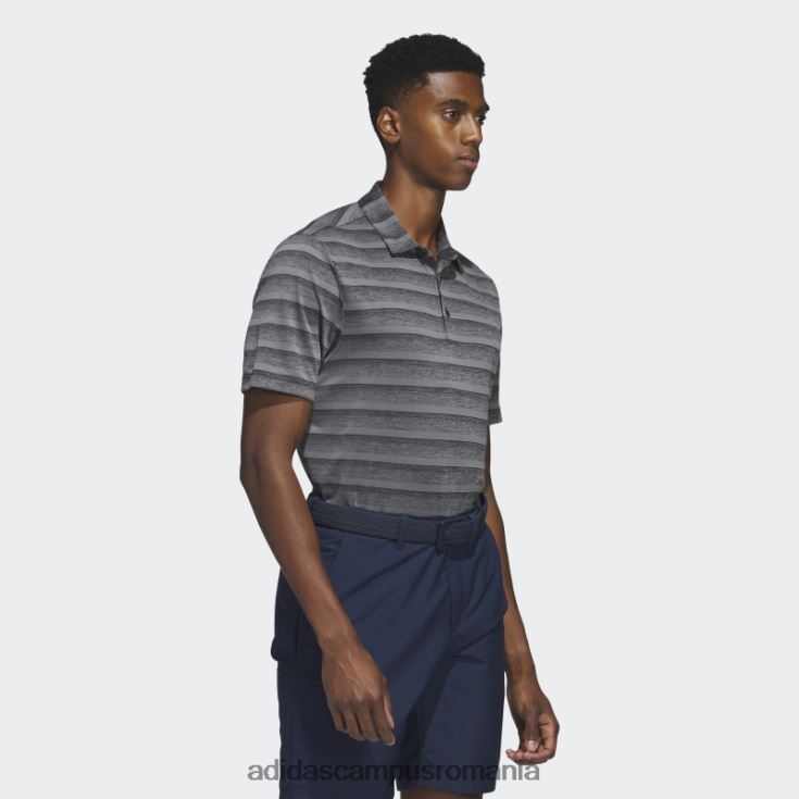 adidas campus romania tricou polo cu dungi gri fashion bărbați gri inchis J266N26239