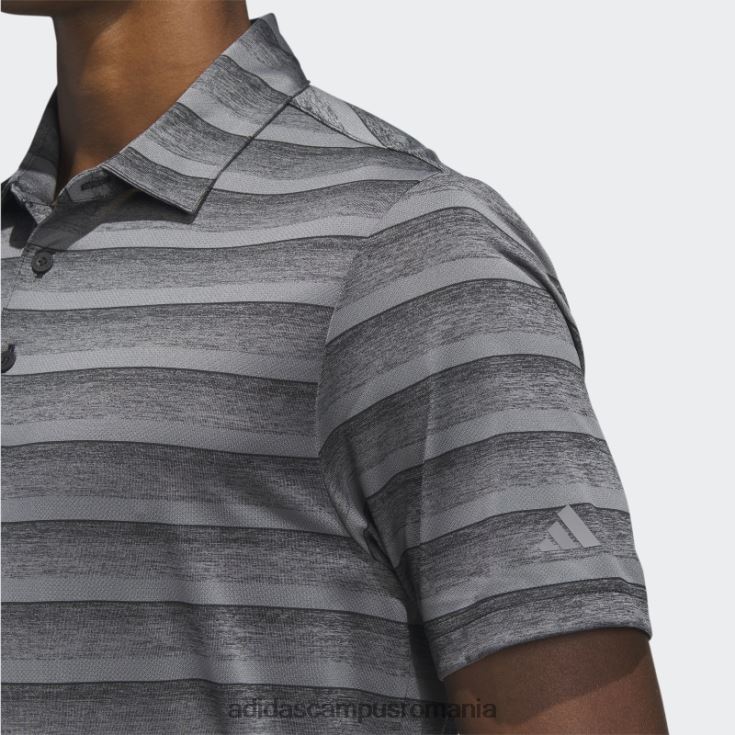 adidas campus romania tricou polo cu dungi gri fashion bărbați gri inchis J266N26239