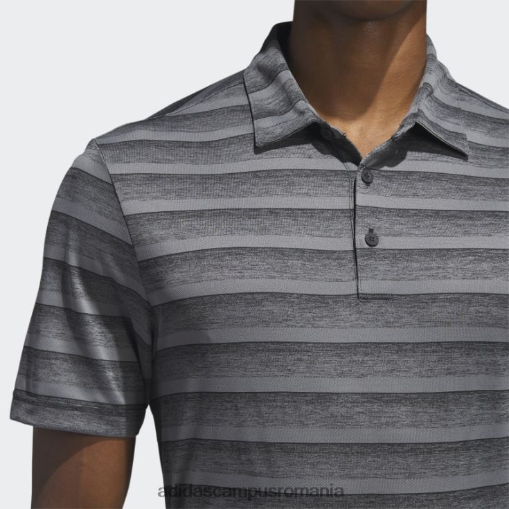 adidas campus romania tricou polo cu dungi gri fashion bărbați gri inchis J266N26239