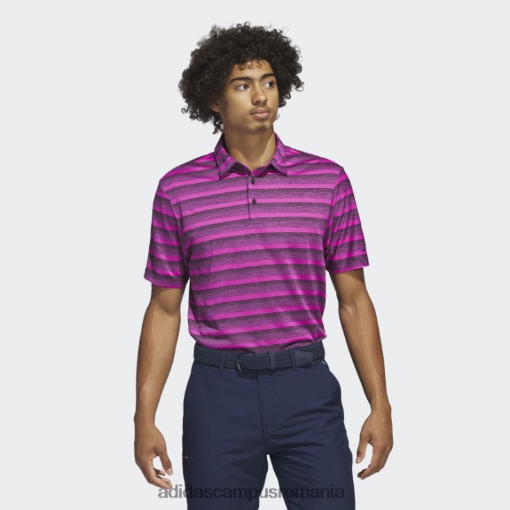 adidas campus romania tricou polo cu dungi negru în două culori bărbați negru/fucsia J266N26404