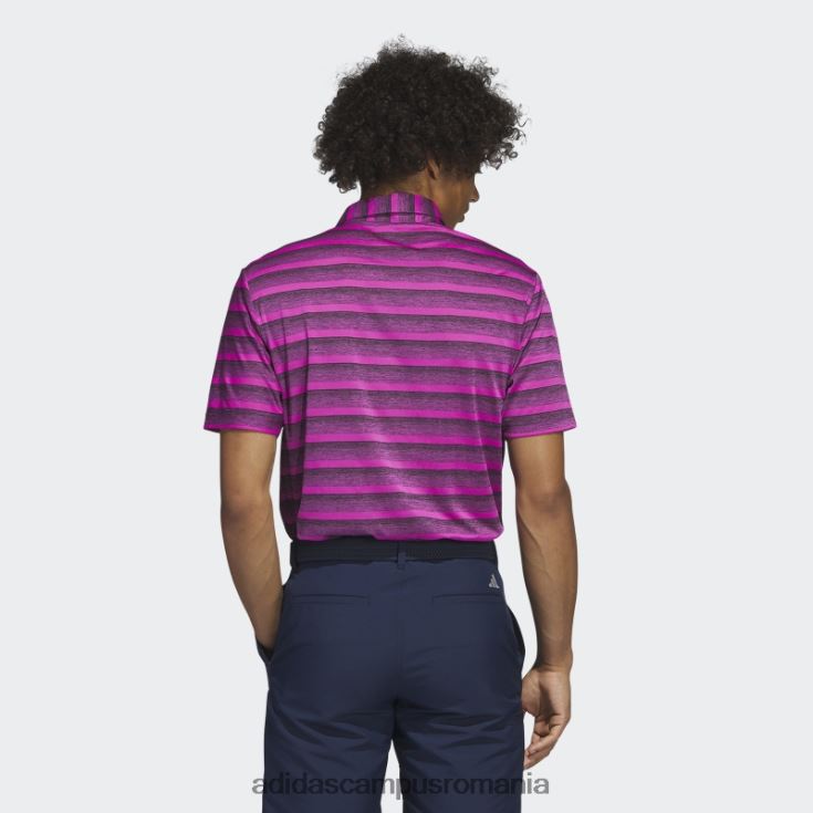 adidas campus romania tricou polo cu dungi negru în două culori bărbați negru/fucsia J266N26404