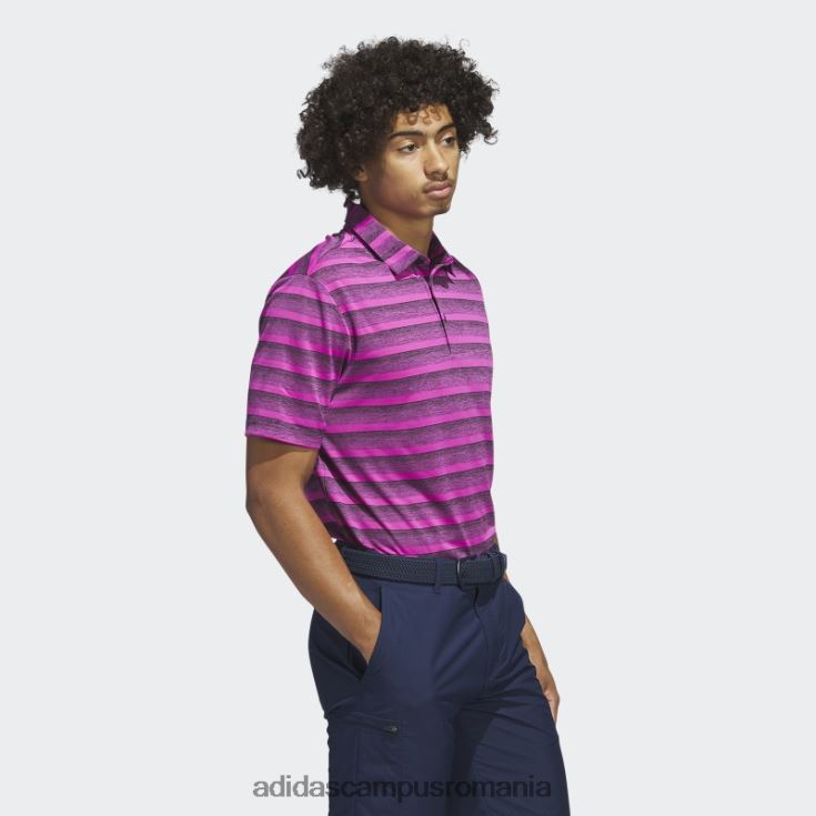 adidas campus romania tricou polo cu dungi negru în două culori bărbați negru/fucsia J266N26404