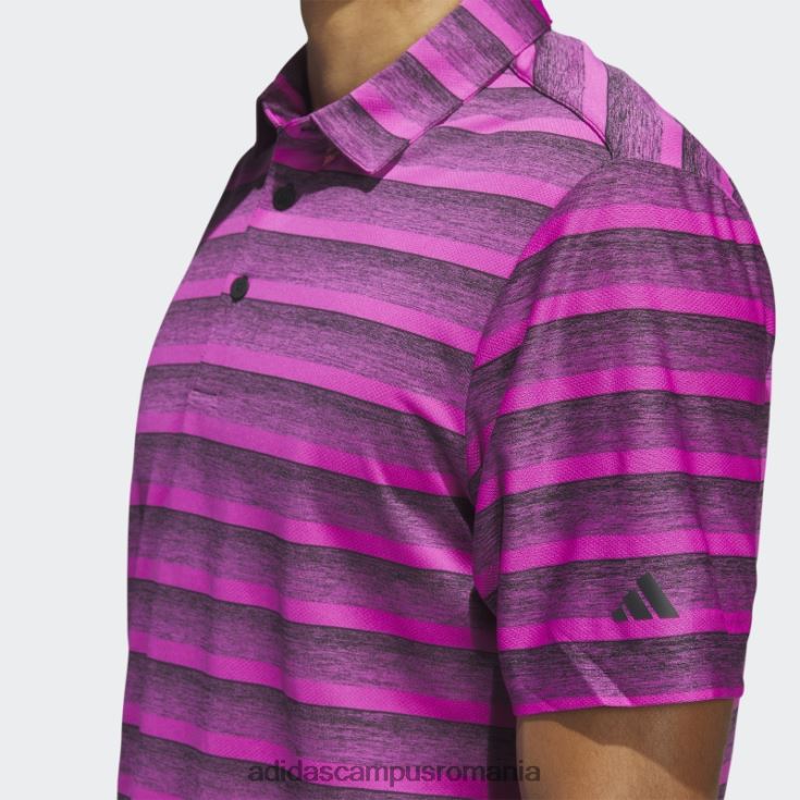adidas campus romania tricou polo cu dungi negru în două culori bărbați negru/fucsia J266N26404