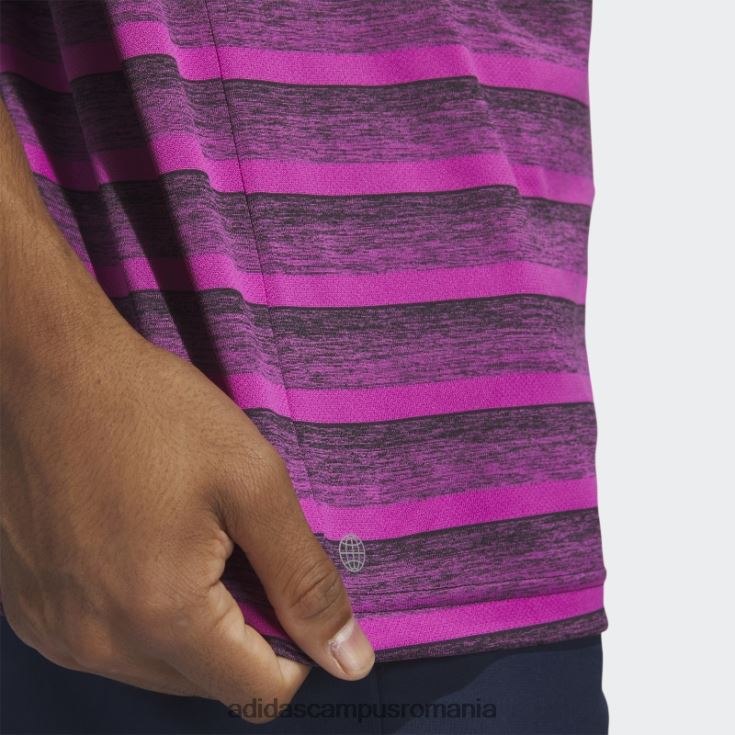 adidas campus romania tricou polo cu dungi negru în două culori bărbați negru/fucsia J266N26404