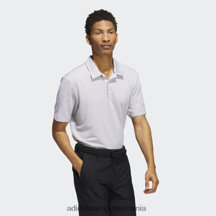 adidas campus romania tricou polo cu dungi ottomane gri bărbați gri/alb J266N25780