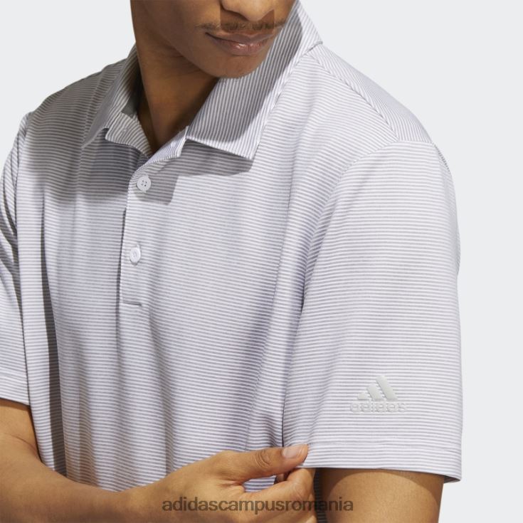 adidas campus romania tricou polo cu dungi ottomane gri bărbați gri/alb J266N25780