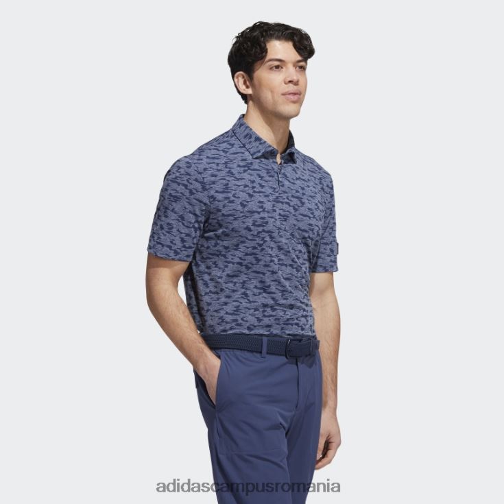 adidas campus romania tricou polo cu imprimeu camo bleumarin, adidas bărbați marina J266N214757