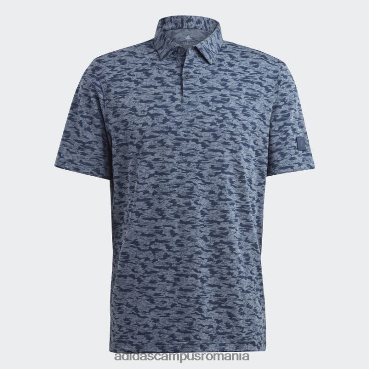 adidas campus romania tricou polo cu imprimeu camo bleumarin, adidas bărbați marina J266N214757