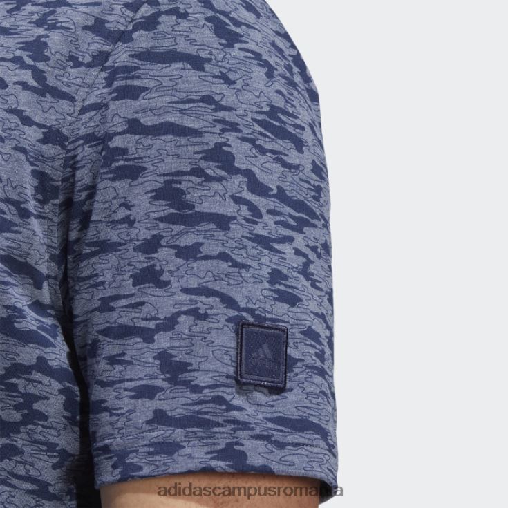 adidas campus romania tricou polo cu imprimeu camo bleumarin, adidas bărbați marina J266N214757