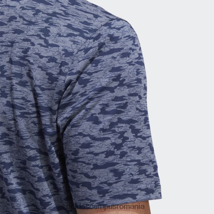 adidas campus romania tricou polo cu imprimeu camo bleumarin, adidas bărbați marina J266N214757