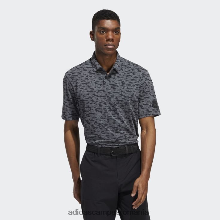 adidas campus romania tricou polo cu imprimeu camo negru bărbați gri inchis J266N21519