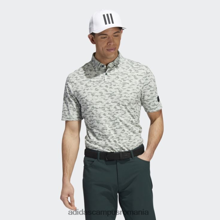 adidas campus romania tricou polo cu imprimeu camo, verde bărbați verde J266N214809