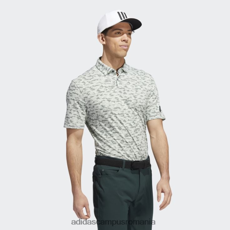 adidas campus romania tricou polo cu imprimeu camo, verde bărbați verde J266N214809
